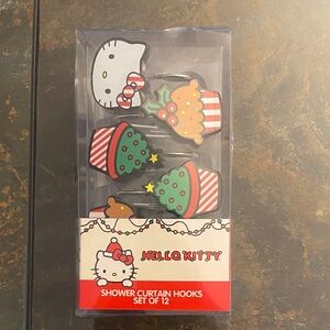 New Hello Kitty Festive Shower Curtain Hooks - Red, Green, White